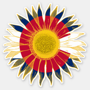 Adesivo Colorado Flag Sunflower