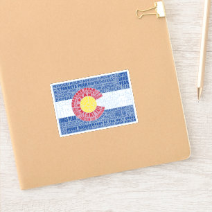 Adesivo Colorado Fourteeners State Flag 14ers