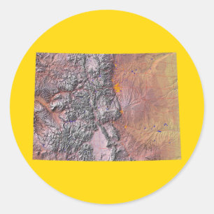 Adesivo Colorado Map Sticker