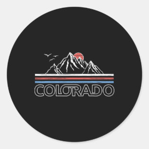 Adesivo Colorado Mountain State Flag Tee Rocky Mountain S