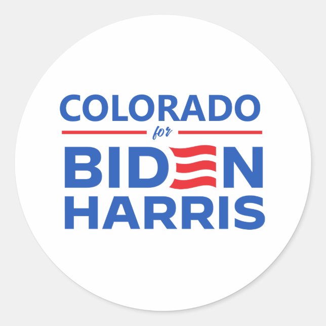 Adesivo Colorado por Biden Harris (Frente)