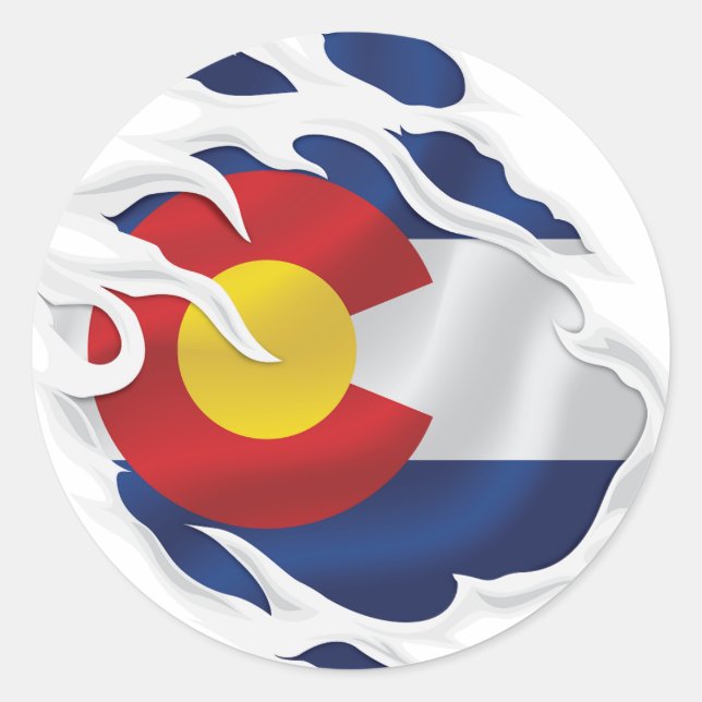 Adesivo Colorado Ripped Flag (Frente)