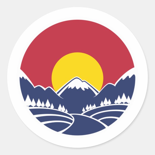 Adesivo Colorado Rocky Mountain Emblem (Frente)