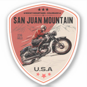 Adesivo Colorado Scenic Byway San Juan Skyway de moto
