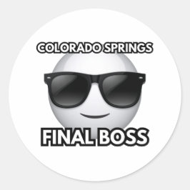 Adesivo Colorado Springs Final Boss Cool Emoji Sticker