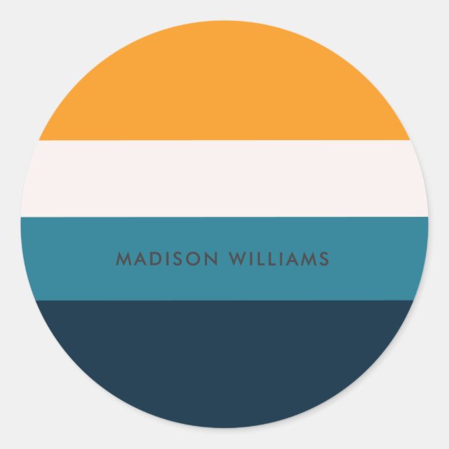 Adesivo ColorBlock Horizontal Strike Classic Round Sticke (Frente)