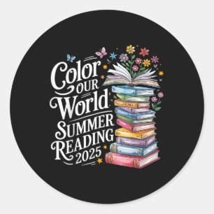 Adesivo Colore a nossa Leitura Mundial de Verão de 2025 T-