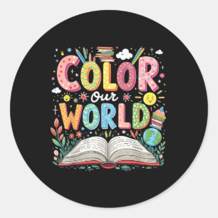 Adesivo Colore nosso Programa de Leitura do Livro Mundial 