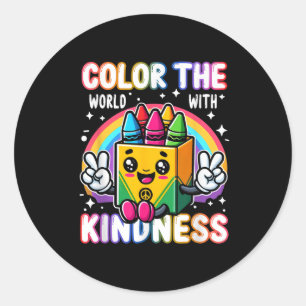Adesivo Colore O Mundo Com Bondade Crayon Saúde Mental