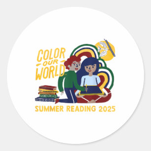 Adesivo Colore o nosso Programa Mundial de Leitura do Verã