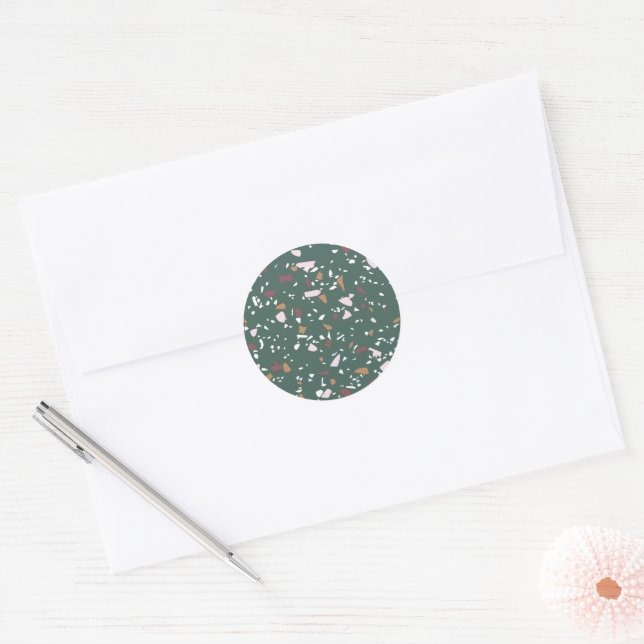 Adesivo Colores de Natal Modernos Terrazzo Sticker Seal (Envelope)