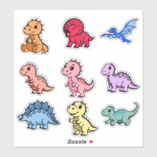 Adesivo Colorful Dinosaur Stickers for Kids - Fun & Unique
