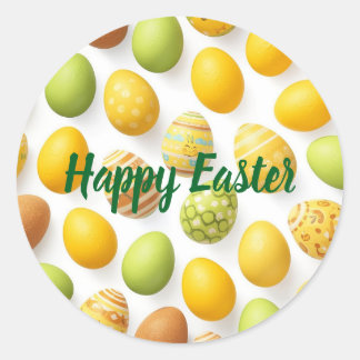 Adesivo Colorful Easter Egg Hunt Classic Round Sticker