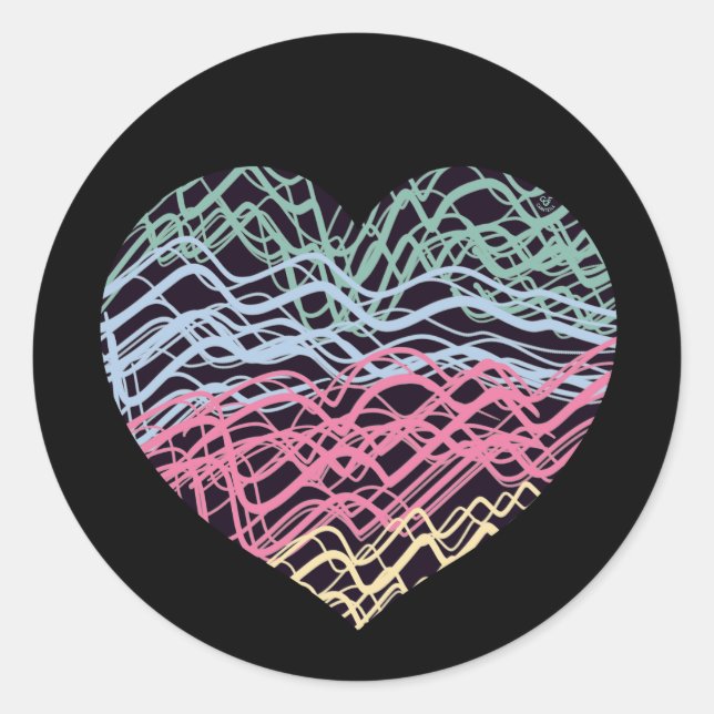 Adesivo Colorful Heart Motif (Frente)