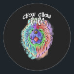 Adesivo Colorful Pop Art Portrait Chow Chow Dog Dad<br><div class="desc">Colorful Pop Art Portrait Chow Chow Dog Dad Father's Day Gift. Perfect gift for your dad,  mom,  papa,  men,  women,  friend and family members on Thanksgiving Day,  Christmas Day,  Mothers Day,  Fathers Day,  4th of July,  1776 Independent day,  Veterans Day,  Halloween Day,  Patrick's Day</div>