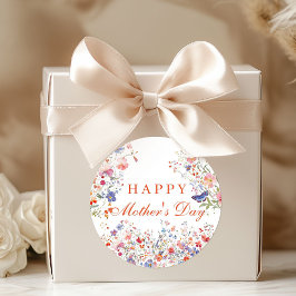Adesivo Colorful Wildflowers Happy Mother's Day Sticker
