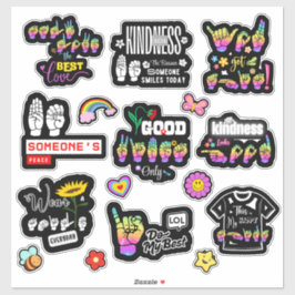 Adesivo Colorfully Signed – ASL Affirmation Stickers
