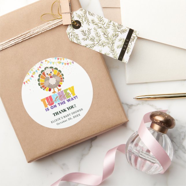 Adesivo Colorida Chá de fraldas Festivo Pequeno Turco (Presentear)