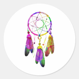 Adesivo Colorida Dreamcatcher Feenas Nativas Americanas