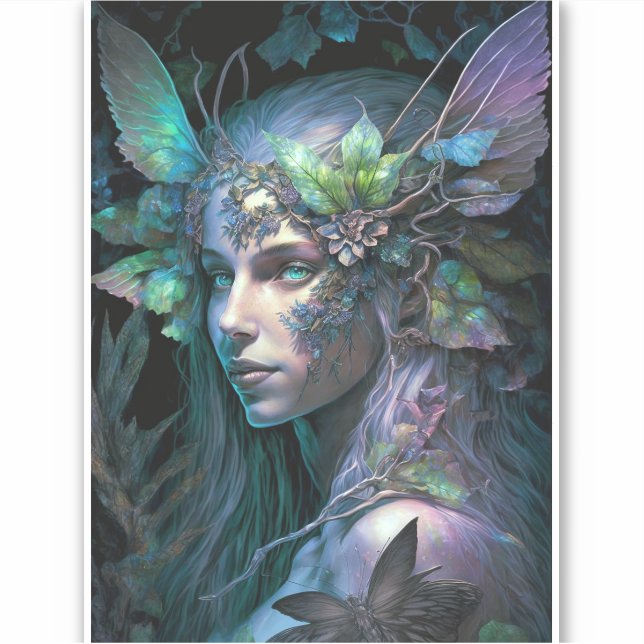 Adesivo Colorida Fairy Fantasy Art Sticker (Frente)
