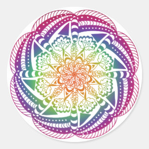 Adesivo Colorida Mandala Stickers.