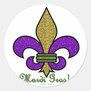 Adesivo Colorida Mardi Gras Fleur De Lis