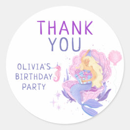 Adesivo Colorida Nossa Pequena Sereia Todos Os Anos Aniver