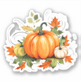 Adesivo Colorida Pumpkins Fall Sticker