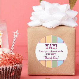 Adesivo Colorida Retro Business Obrigado