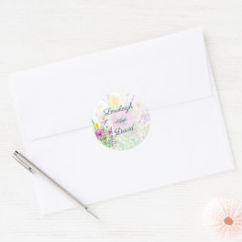 Adesivo Colorido casamento personalizado de flores silvest