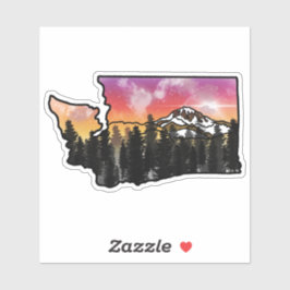 Adesivo Colorido de Washington