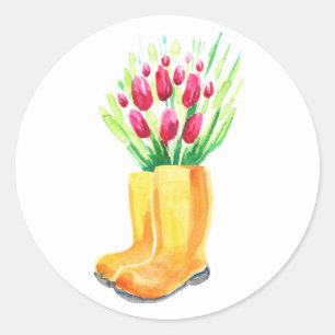 Adesivo Colorido floral personalizado brilhante da