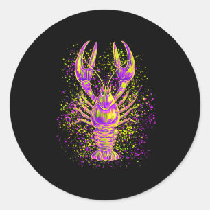 Adesivo Colorido Mardi Gras Lagostim Pintura Louisiana Hom