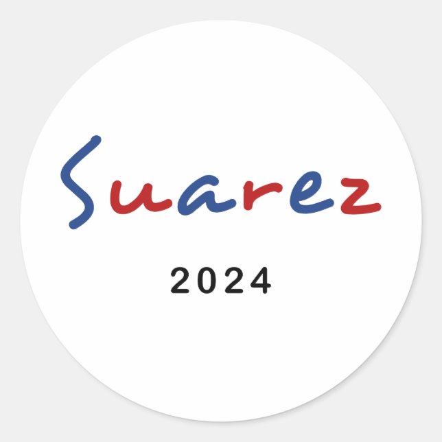 Adesivo Colorido Texto do Script Francis Suarez 2024 (Frente)