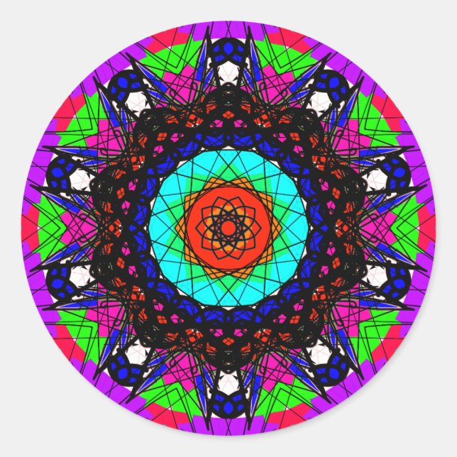 Adesivo Colorido Visionário Mandala (Frente)
