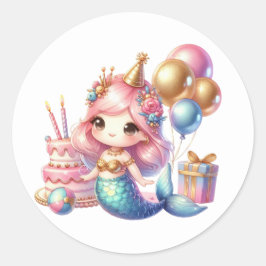 Adesivo Coloridos de Sereia Bonitos