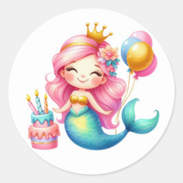 Adesivo Coloridos de Sereia Bonitos