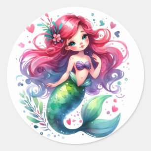 Adesivo Coloridos de Sereia Bonitos