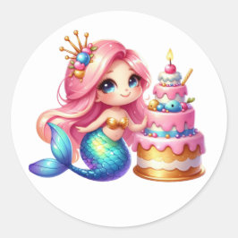 Adesivo Coloridos de Sereia Bonitos