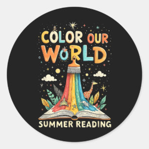 Adesivo Colorir Nosso Mundo Arte do Livro de Leitura de Ve