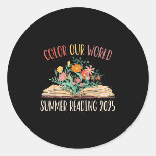 Adesivo Colorir o nosso Verão mundial Lendo 2025 - livro b