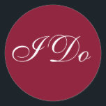 Adesivo Colour Invitation Burgundy<br><div class="desc">Colorido Coordenado Burgundy Personalizado Burgundy Burgundy E Autocolantes Brancos - Especialistas em Casamento perguntam repetidamente: quais são os melhores designs de carimbo de casamento este ano? Estes na moda e personalizáveis selos de designers para a Borgonha e Branca de Casamento são uma partida de excelente para cartões postais de casamento,...</div>