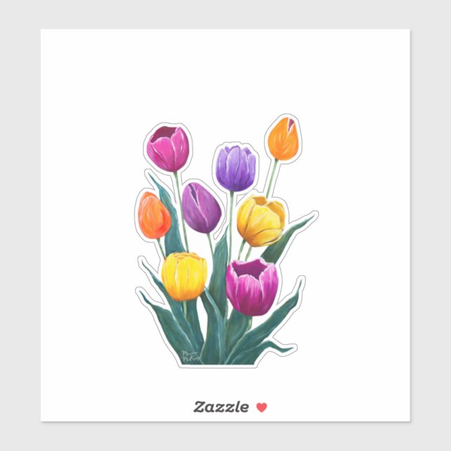Adesivo Colourful Tulips (Folha)