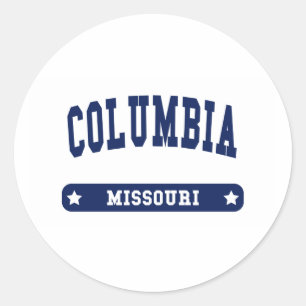 Adesivo Columbia Missouri College Style camisetas