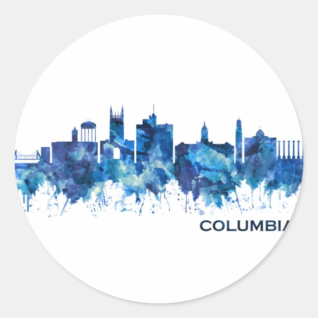 Adesivo Columbia Missouri Skyline Blue (Frente)