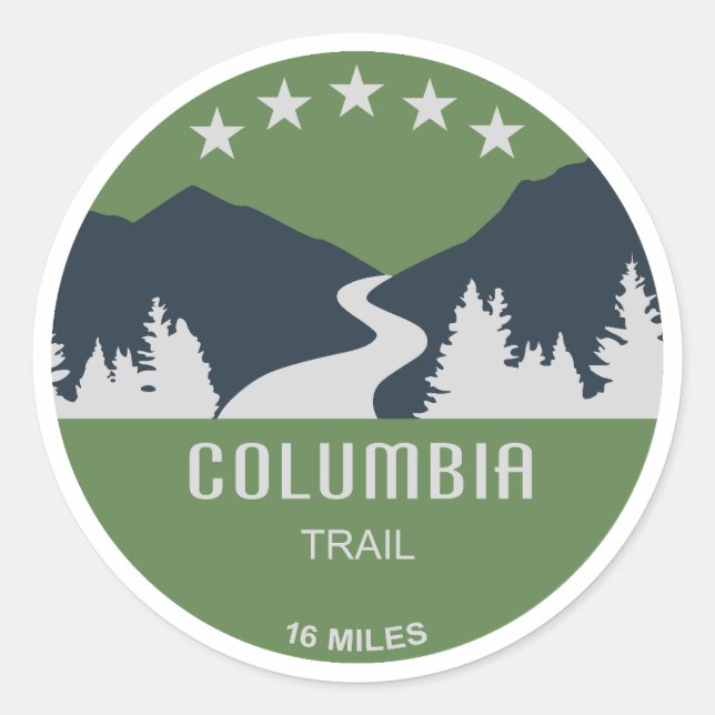 Adesivo Columbia Trail New Jersey (Frente)