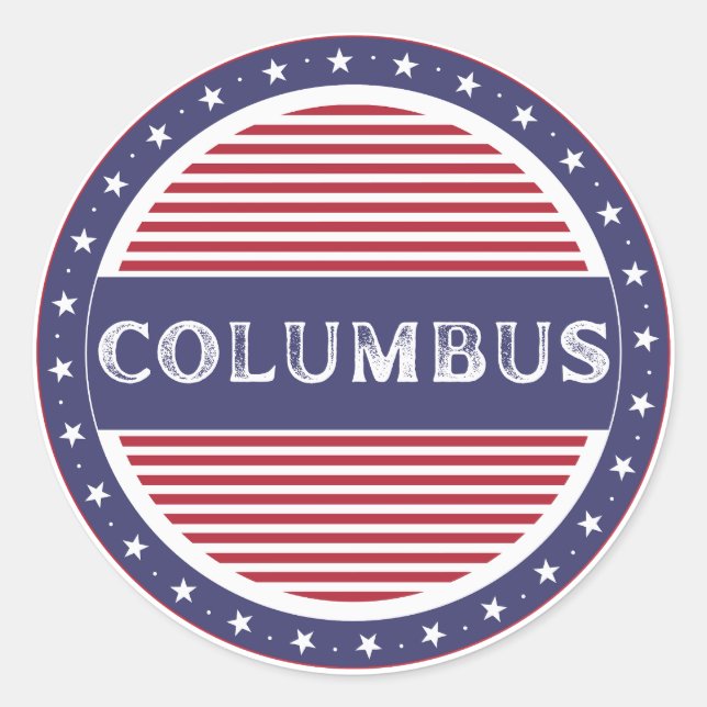 Adesivo Columbus City Pride Emblem – American Identity (Frente)