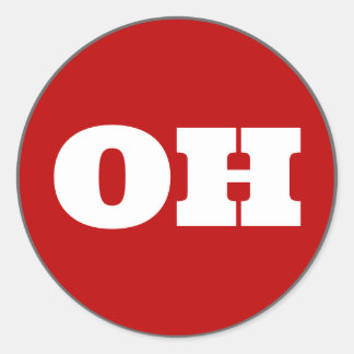 Adesivo Columbus (OH) - Escarlet x Cinza branca