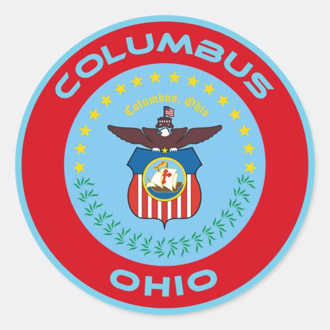 Adesivo Columbus Ohio Flag Seal (Frente)