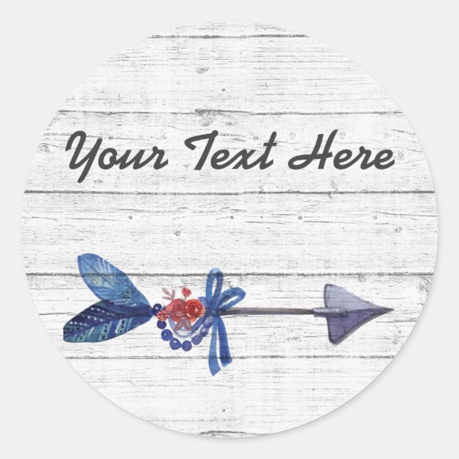 Adesivo Coluna cigana boêmica, penas e Miçangas, madeira r (Frente)